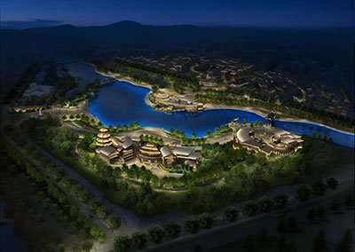 Landscape lighting of Lutun Ancient Town in Guizhou
